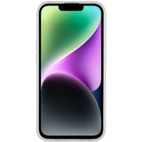 iPhone 14 Skinndekket 3D plastbakdeksel m. Kameralinsebeskyttelse - Grå