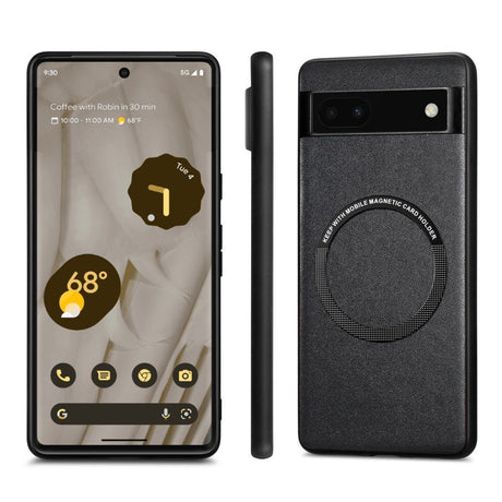 EIDERWOOD Google Pixel 6a bakdeksel i vegansk skinn - MagSafe-kompatibelt - Svart