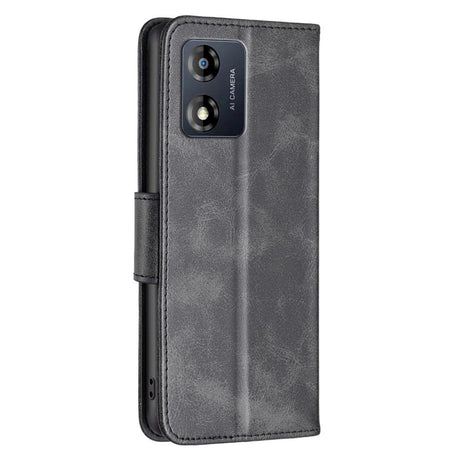 Motorola Moto E13 Leather Flip Cover m. Lommebok og stropp - Svart