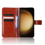 EIDERWOOD - Samsung Galaxy S23+ (Plus) - Kunstlæder Flip Cover m. Kortholder & Ståfunktion - Brun