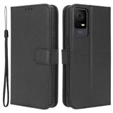 TCL 405 / 406 / 408 / T506D Leather Flip Cover m. Diamanttekstur - Svart