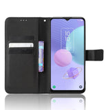 TCL 405 / 406 / 408 / T506D Leather Flip Cover m. Diamanttekstur - Svart