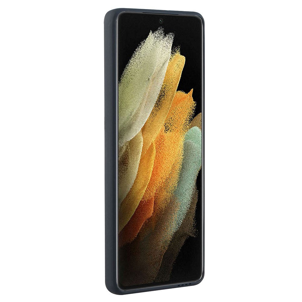 Samsung Galaxy S23 Ultra fleksibelt plastdeksel m. Kortholder - Blå