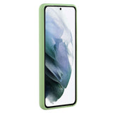 Samsung Galaxy S23 Fleksibel Plastik Bagside Cover m. Kortholder - Lysegrøn