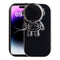 iPhone 14 Pro fleksibelt plastdeksel m. 3D Astronaut Figur og Kamera Beskyttelse - Svart / Gull