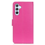Samsung Galaxy A24 Litchi Leather Flip Cover m. Lommebok - Rosa