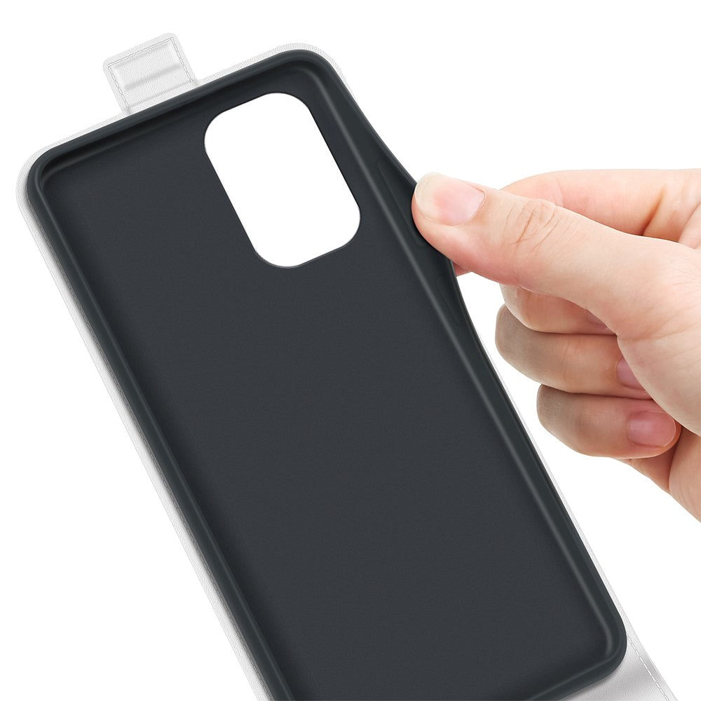 Nokia X30 Vertical Flip Leather Cover m. Kortholder - Hvit