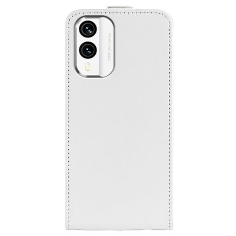 Nokia X30 Vertical Flip Leather Cover m. Kortholder - Hvit