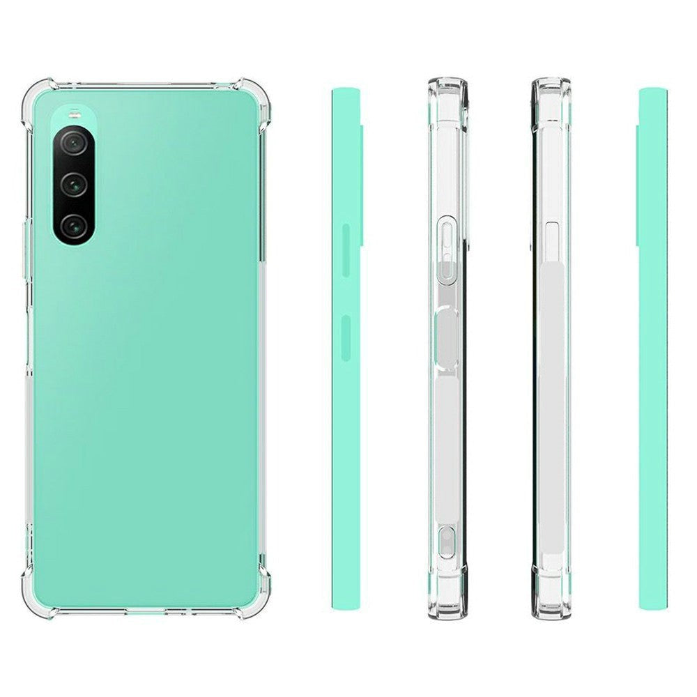 Sony Xperia 10 V Fleksibelt Plastik Bagside Cover - Gennemsigtig