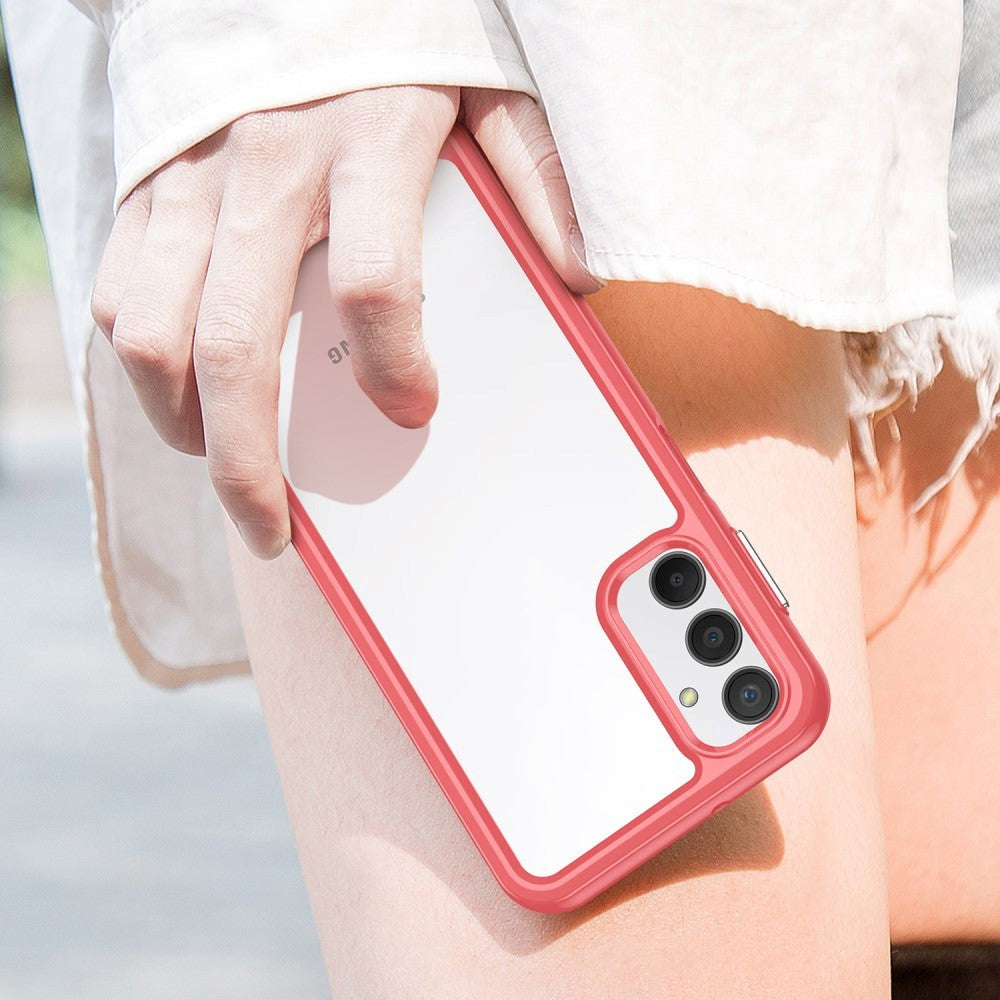 Samsung Galaxy A24 deksel Akryl Combo - Gjennomsiktig / Rød