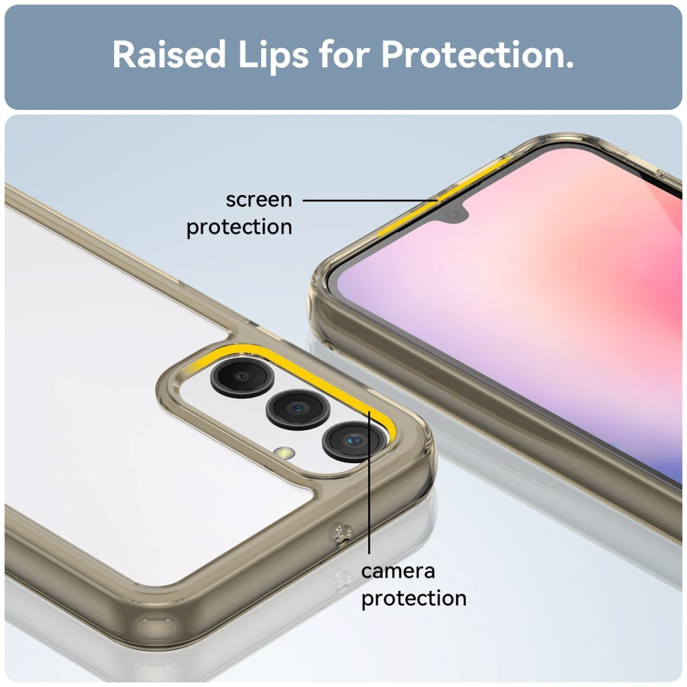 Samsung Galaxy A24 deksel Akryl Combo - Gjennomsiktig / Grå