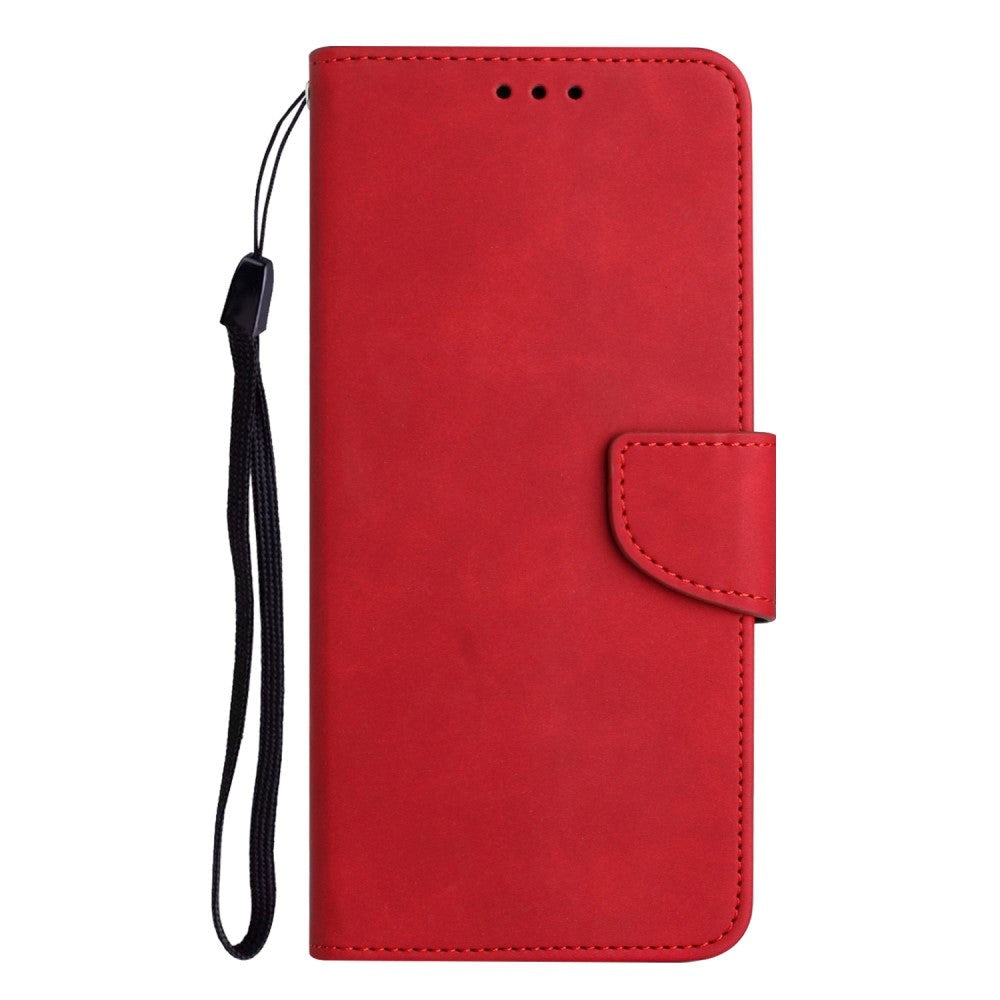 Xiaomi Redmi Note 12 Pro (5G) / Poco X5 Pro (5G) Leather Flip Cover m. Lommebok og stropp - rød