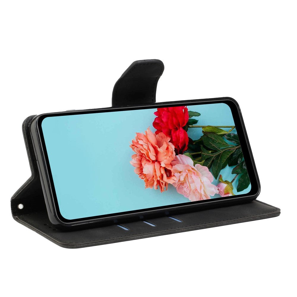 Xiaomi Redmi Note 12 Pro (5G) / Poco X5 Pro (5G) Leather Flip Cover m. Lommebok og stropp - Svart