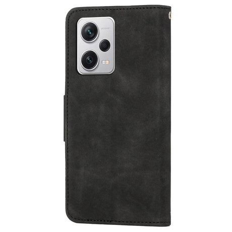 Xiaomi Redmi Note 12 Pro (5G) / Poco X5 Pro (5G) Leather Flip Cover m. Lommebok og stropp - Svart