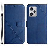 Xiaomi Redmi Note 12 Pro (5G) / Poco X5 Pro (5G) Leather Flip Cover m. Lommebok og stativfunksjon - blå