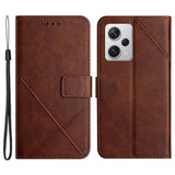 Xiaomi Redmi Note 12 Pro (5G) / Poco X5 Pro (5G) Leather Flip Cover m. Lommebok- og stativfunksjon - brun