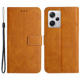 Xiaomi Redmi Note 12 Pro (5G) / Poco X5 Pro (5G) Leather Flip Cover m. Lommebok og stativ - Lysebrun
