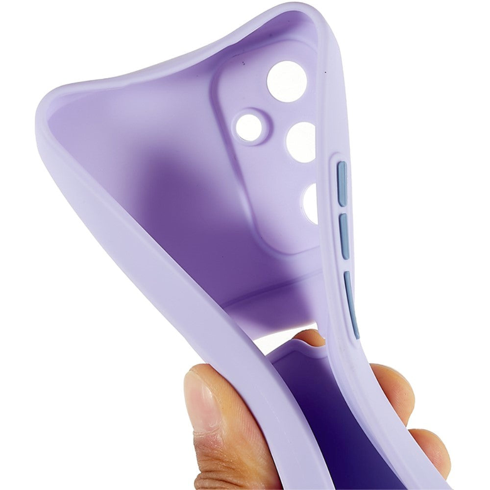 Samsung Galaxy A54 (5G) fleksibelt plastdeksel m. Kortholder - Lilla