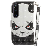 Sony Xperia 1 V Leather Flip Cover m. Print - Angry Panda