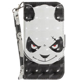 Sony Xperia 1 V Leather Flip Cover m. Print - Angry Panda