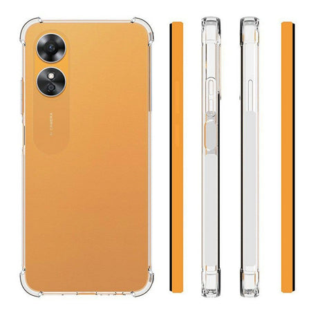 OPPO A17 EIDERWOOD Fleksibelt Plast Bagside Cover m. Forstærkede Hjørner - Gennemsigtig
