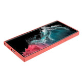 Samsung Galaxy S22 Ultra - EIDERWOOD Foret Fleksibelt Plast Cover - Mørkerød