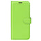 Sony Xperia 1 V Litchi Leather Flip Cover m. Lommebok - Grønn