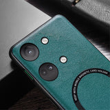 OnePlus Nord 3 (5G) EIDERWOOD Hybrid Plastic Bakdeksel m. Vegansk skinn - MagSafe-kompatibel - Hvit