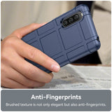 Sony Xperia 10 V Rugged Shield Series Craftsman Bakdeksel - Mørkeblå