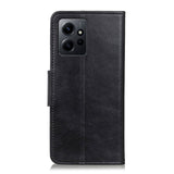 Xiaomi Redmi Note 12 (4G) Flip-deksel i lær m. Lommebok og stativfunksjon - svart