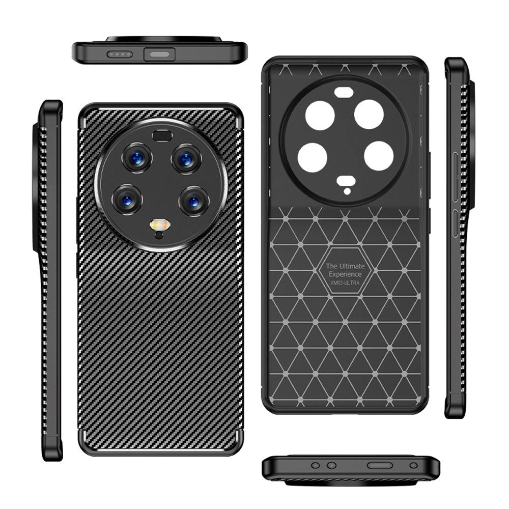 Xiaomi 13 Ultra Carbon Fiber fleksibelt plastbakdeksel - svart
