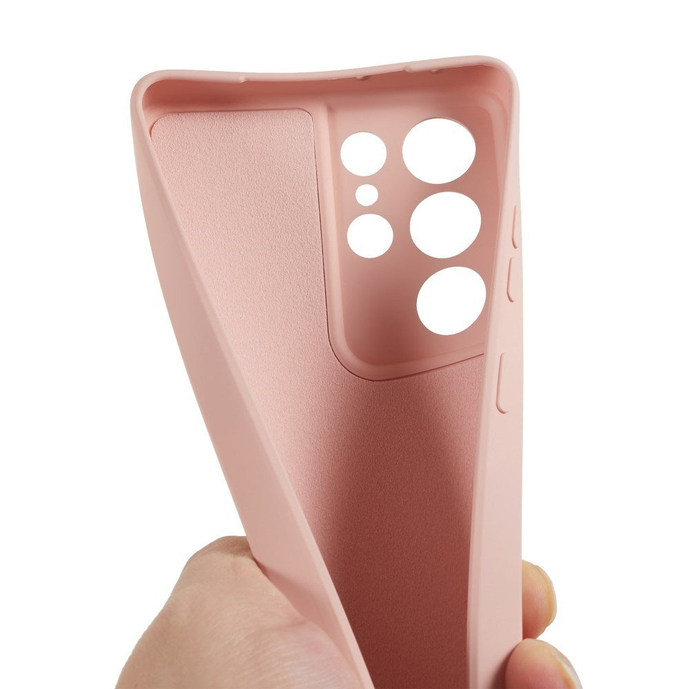 Samsung Galaxy S21 Ultra - EIDERWOOD Foret Fleksibelt Plast Cover - Lyserød