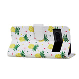 Google Pixel 7 Art Leather Flip Cover m. Lommebok og stropp - Ananas