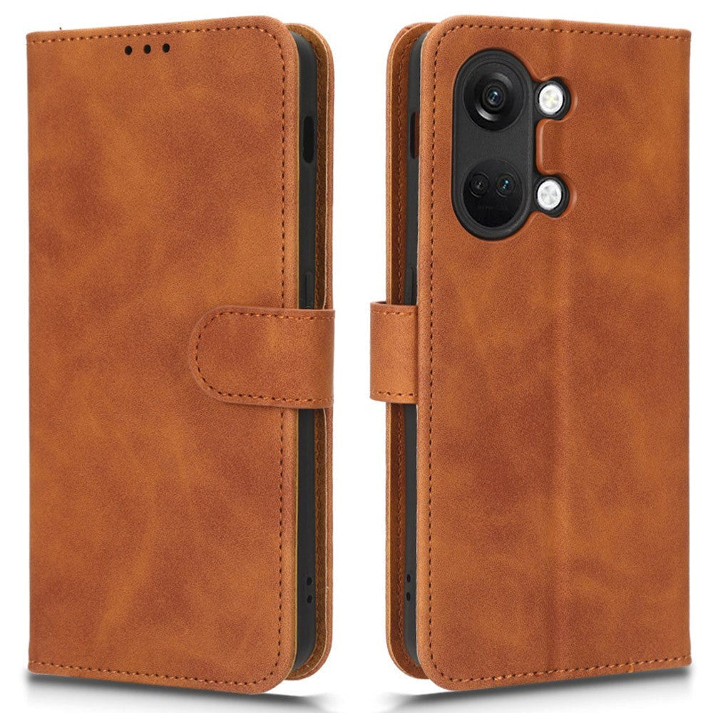 OnePlus Nord 3 (5G) Leather Flip Cover m. Lommebok og stativfunksjon - brun