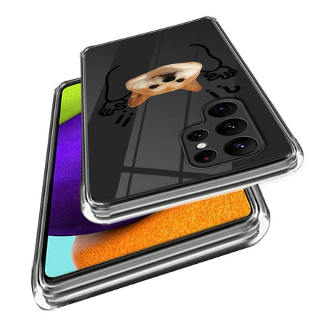 Samsung Galaxy S23 Ultra Plastic Transparent Bakdeksel m. Motiv - Overgivende hund