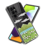 Samsung Galaxy S23 Ultra Plastik Transparent Bagside Cover m. Motiv - Landskab med Får
