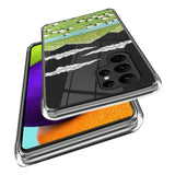 Samsung Galaxy S23 Ultra Plastik Transparent Bagside Cover m. Motiv - Landskab med Får