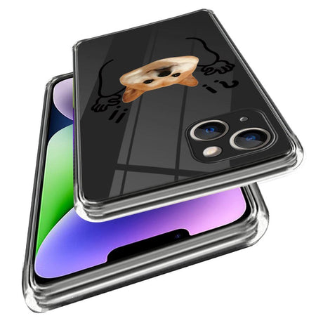 iPhone 14 Fleksibelt plastdeksel Gjennomsiktig m. Print - Overgivelseshund