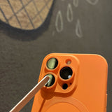 iPhone 14 Pro Silikon Bakdeksel m. Kamerabeskytter - MagSafe-kompatibel - Blå