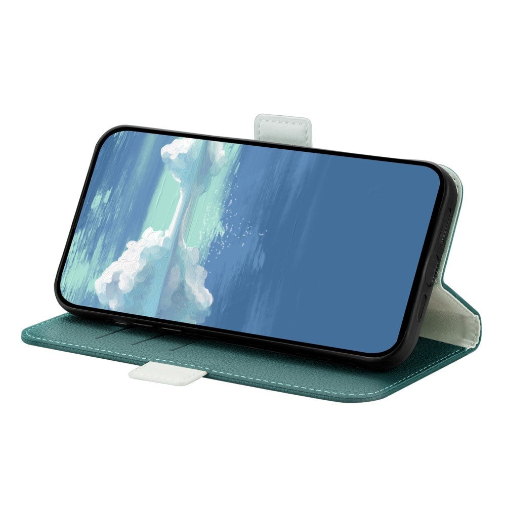 Samsung Galaxy A24 PU Litchi Leather Flip Cover m. Magnetic Close - Grønn