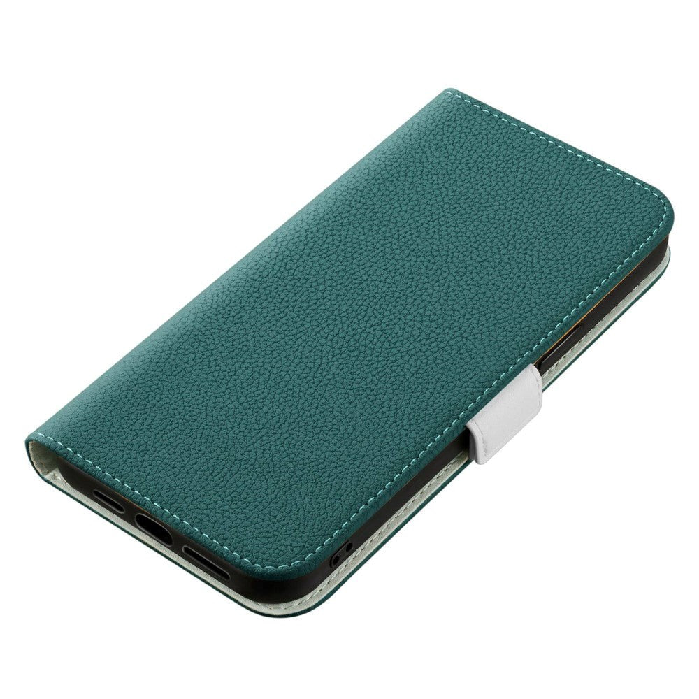 Samsung Galaxy A24 PU Litchi Leather Flip Cover m. Magnetic Close - Grønn