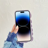 iPhone 14 Pro Fleksibelt Cover - Muslingeskal Design - Lilla