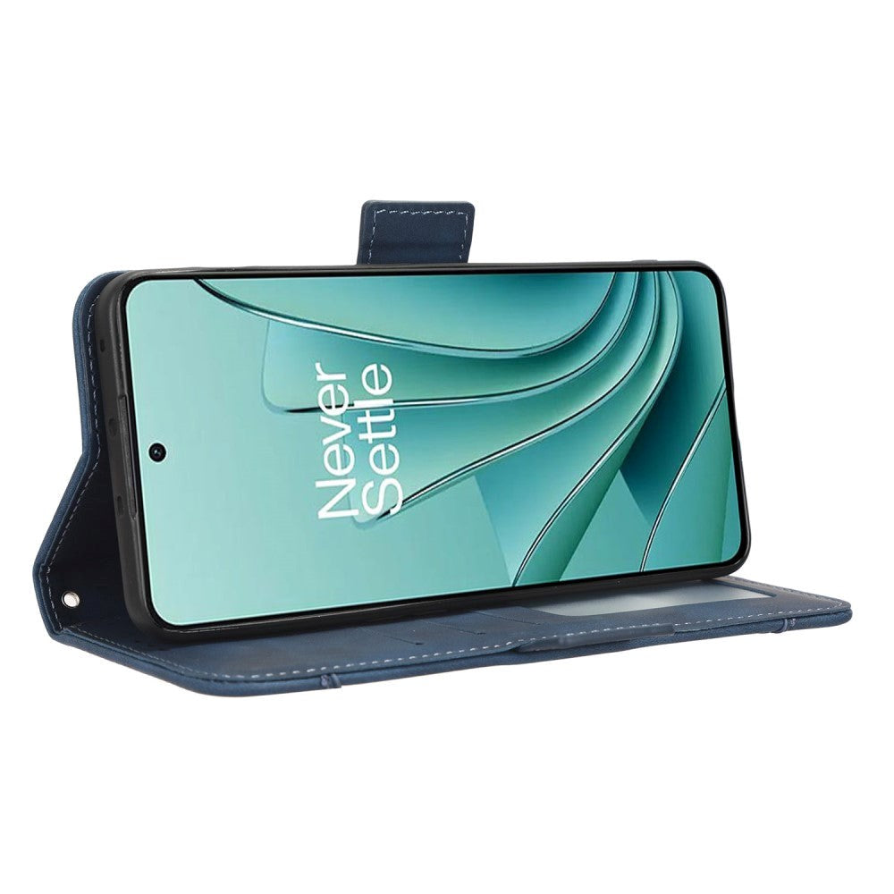 OnePlus Nord 3 (5G) Flip-deksel i glanset skinn m. Stor lommebok - Blå