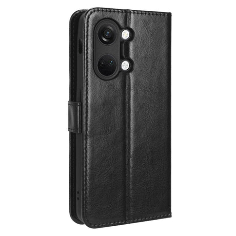 OnePlus Nord 3 (5G) Leather Flip Cover m. Lommebok og stropp - Svart