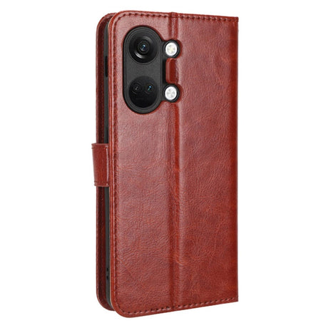 OnePlus Nord 3 (5G) Leather Flip Cover m. Lommebok og stropp - Brun