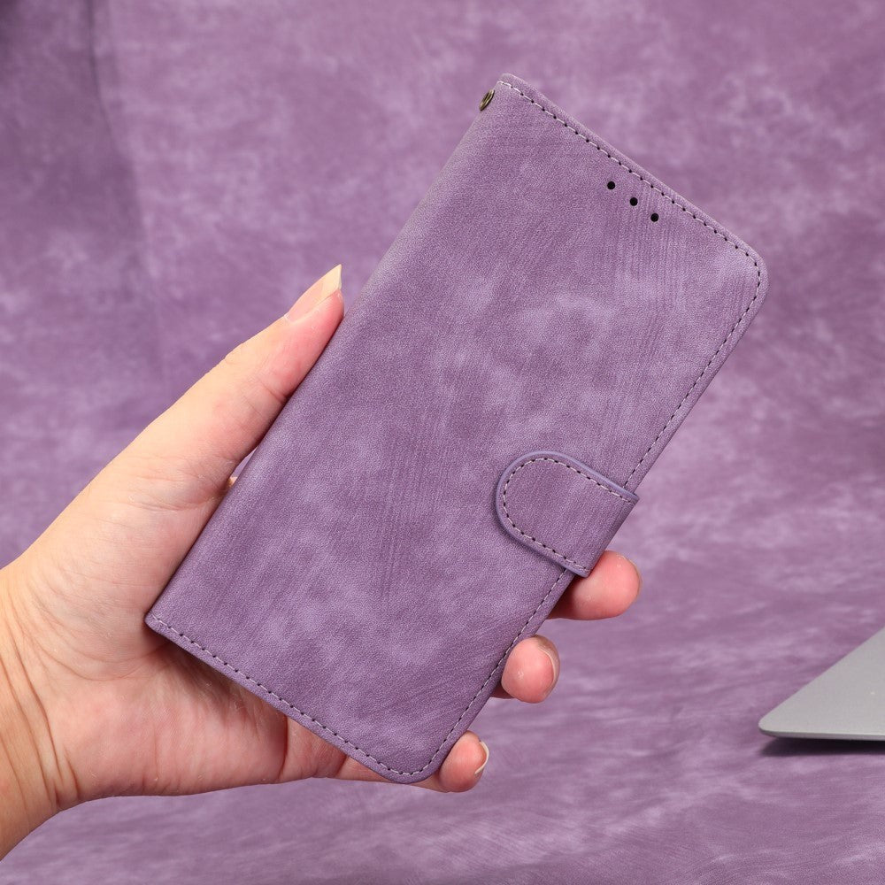 Honor 70 Lite Leather Flip Cover m. Lommebok og stropp - Lilla