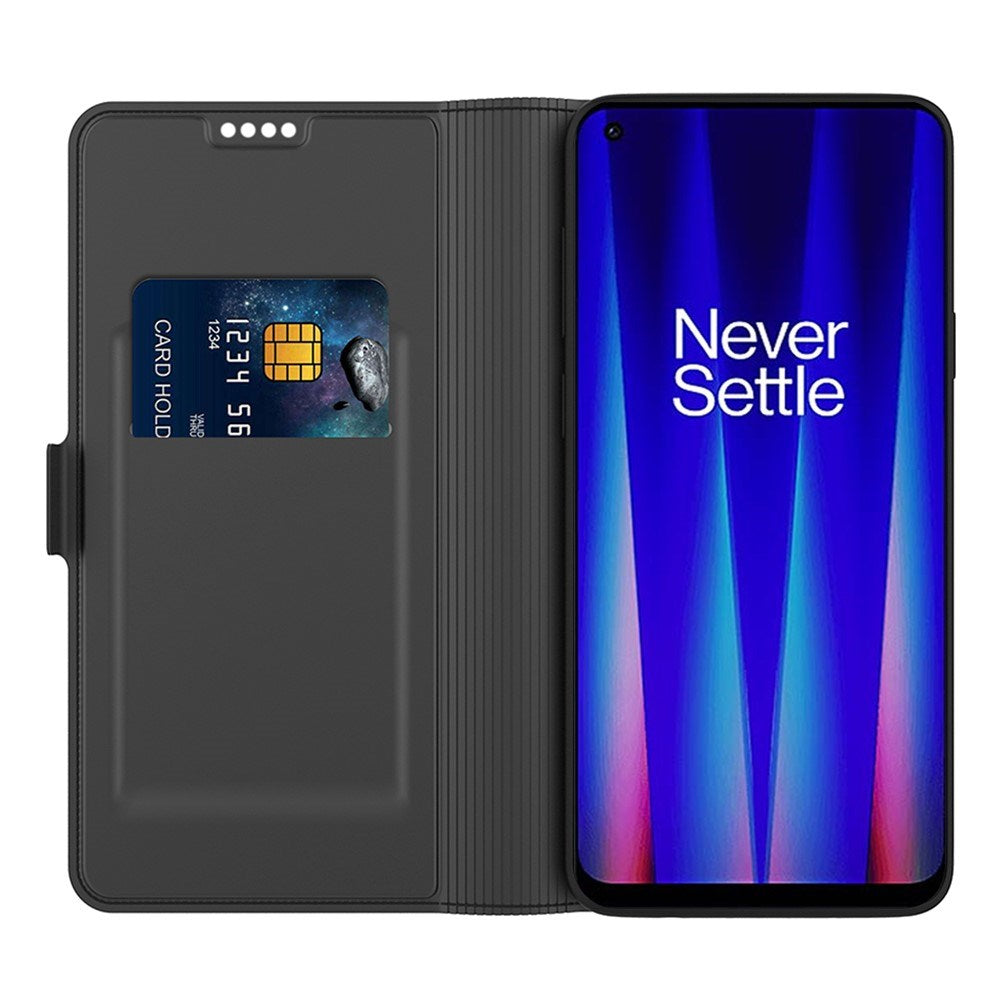 EIDERWOOD - OnePlus Nord CE 3 Lite (5G) - Kunstlæder Flip Case m. Kortholder & Ståfunktion - Sort