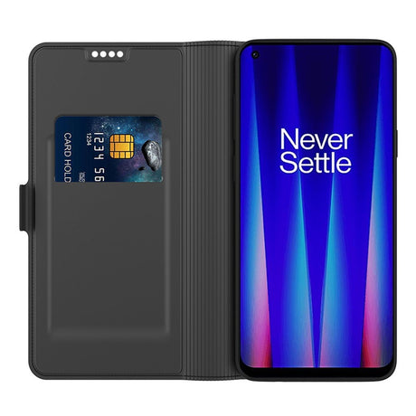 EIDERWOOD - OnePlus Nord CE 3 Lite (5G) - Kunstlæder Flip Case m. Kortholder & Ståfunktion - Sort