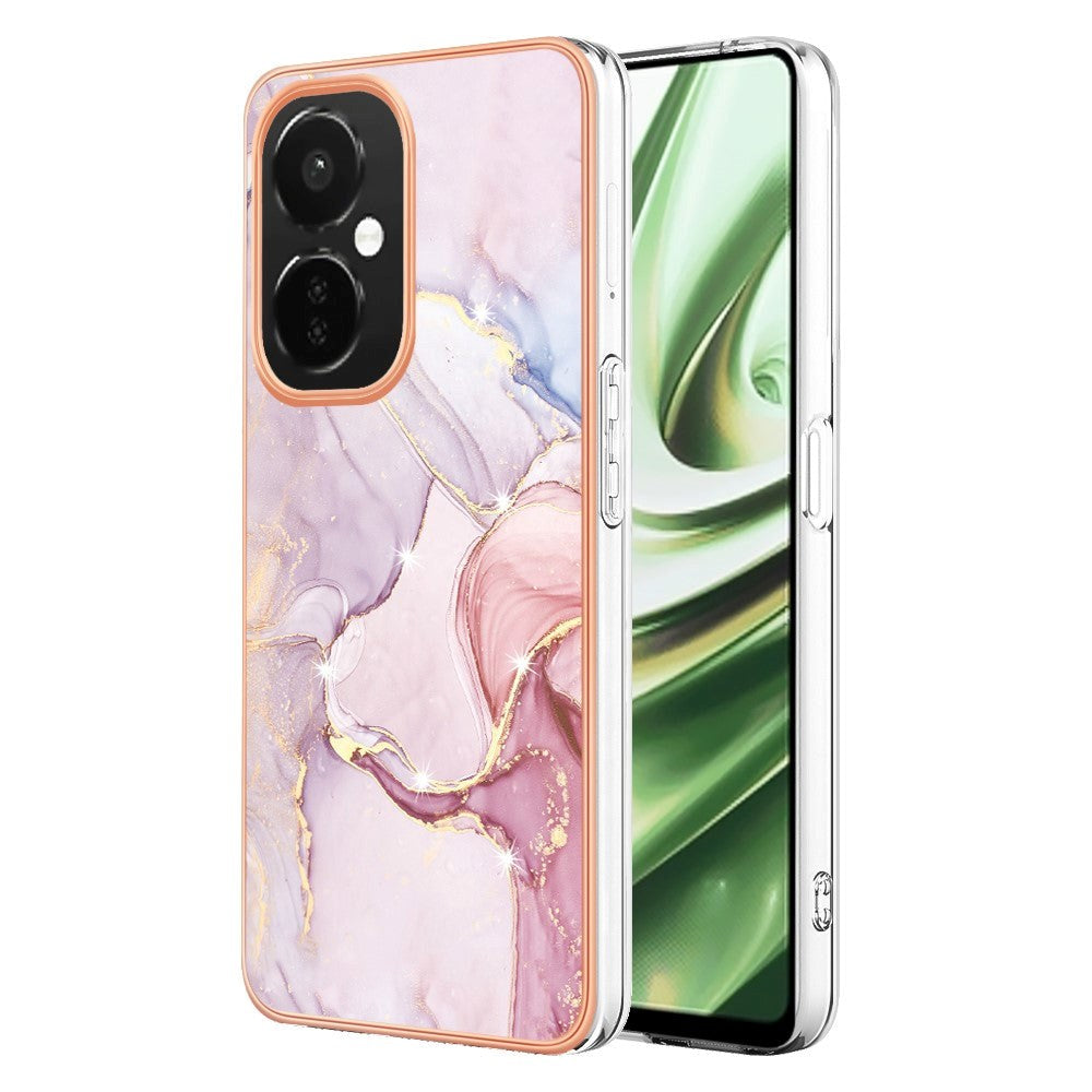 OnePlus Nord CE 3 Lite (5G) Hybrid plastbakdeksel - rosa marmor