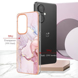 OnePlus Nord CE 3 Lite (5G) Hybrid plastbakdeksel - rosa marmor